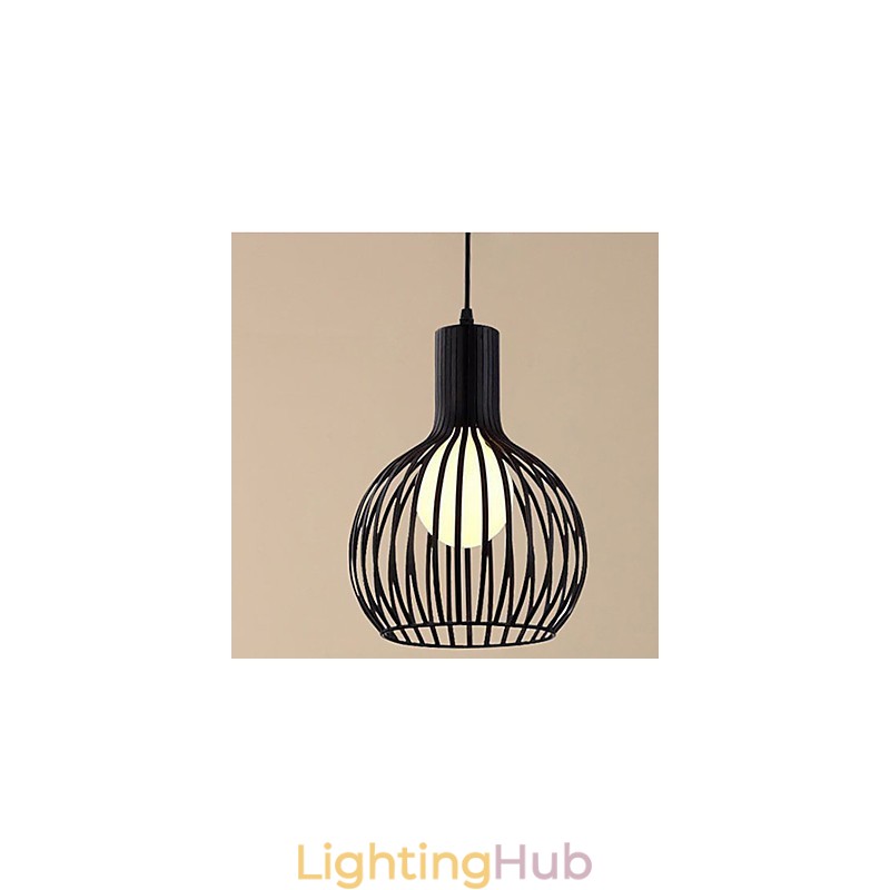 American Retro Contracted Wrought Iron Birdcage Chandelier Lamp Light