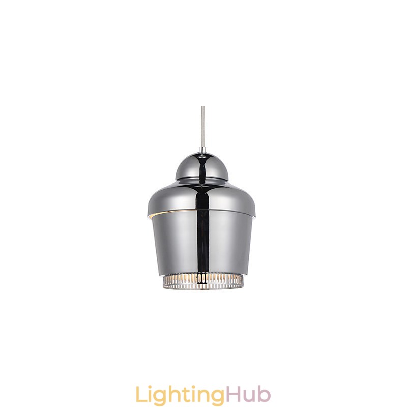 Pendant Lamp 1 Light Modern Simplicity Golden Chrome Black White Carbon Steel Metal Chandelier