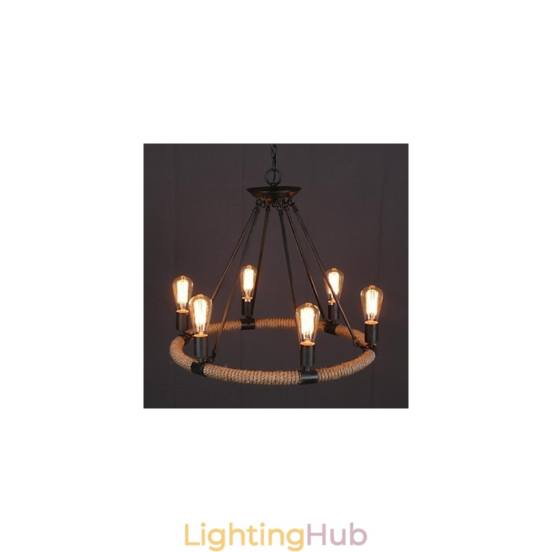 Country Mini Style Painting Metal Pendant Light