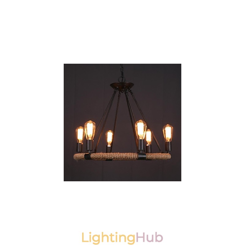 Country Mini Style Painting Metal Pendant Light