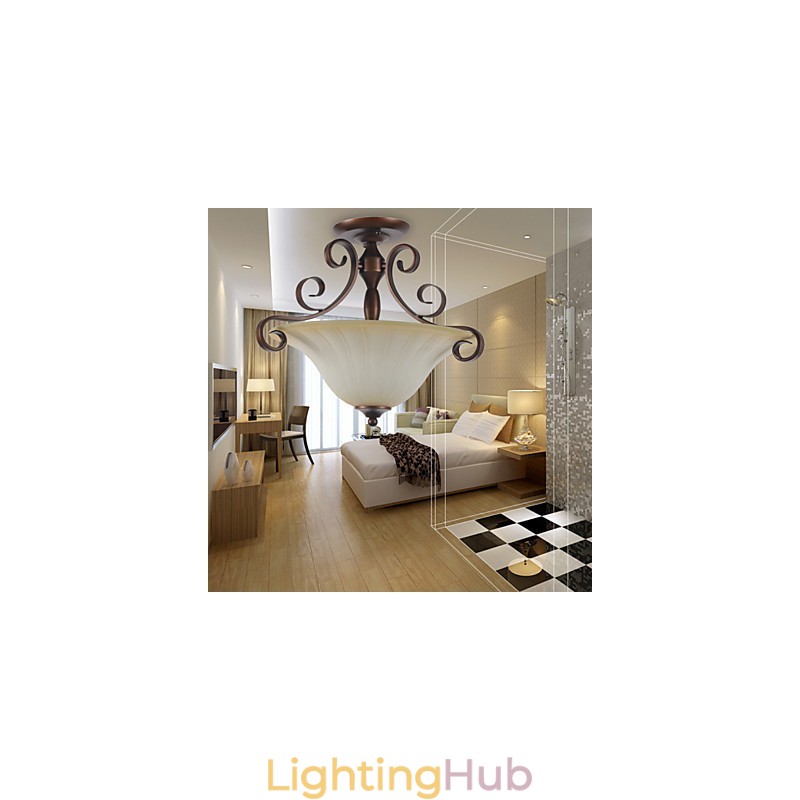 5 Vintage Mini Style Painting Metal Pendant Light