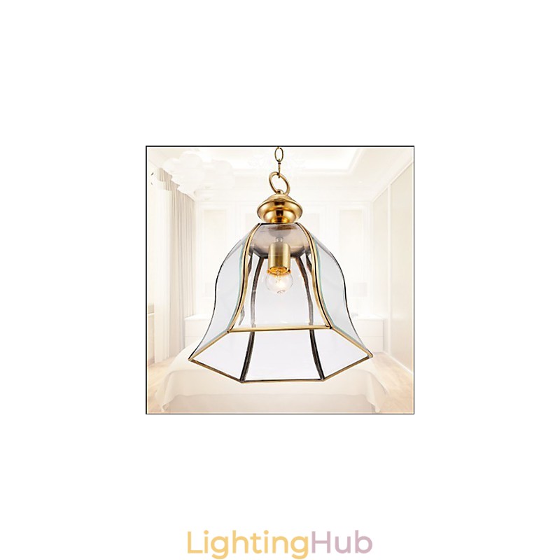 American Country Small Pendant all Copper Single Glass