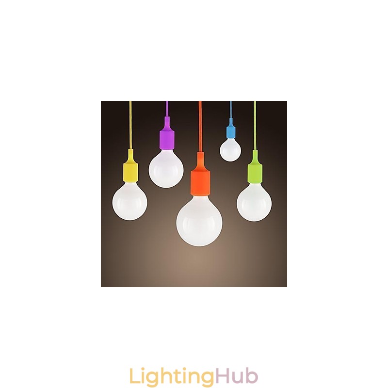 Mini Pendant 1 Light Modern Minimalist Silicone Candy Colors