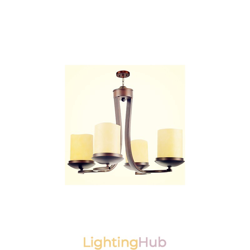 Traditional Classic Retro Mini Style Painting Metal Chandelier