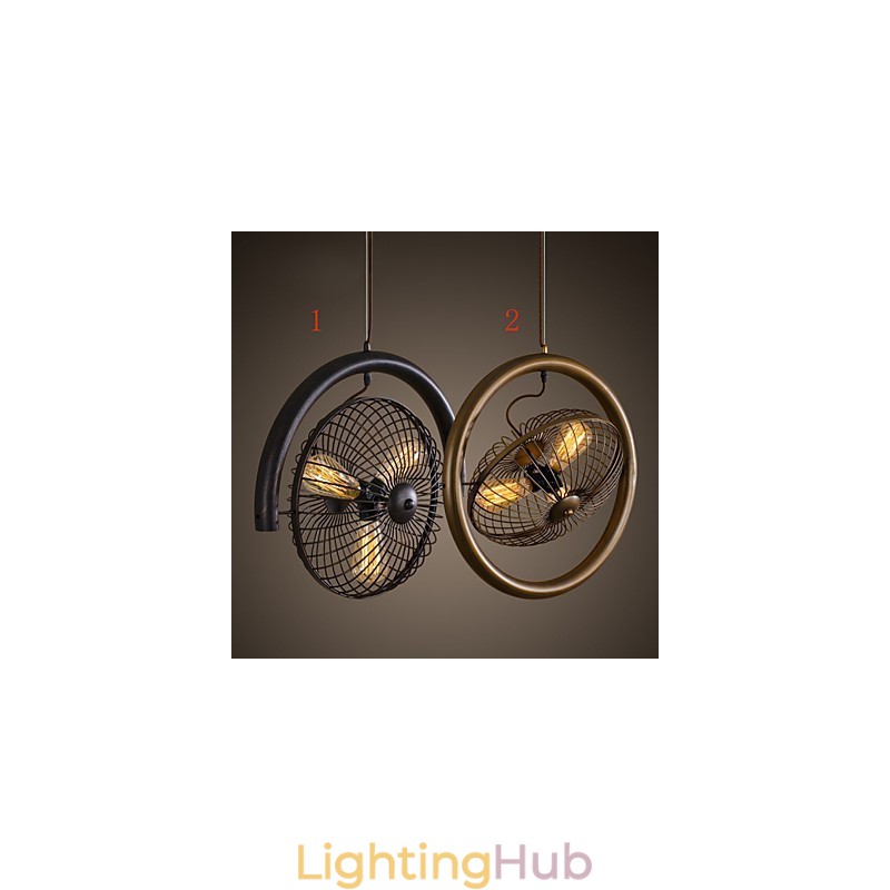 Retro Classic Metal Ceiling Fan Lights Simple Pendant Lamps Cafe Pendant Lamp