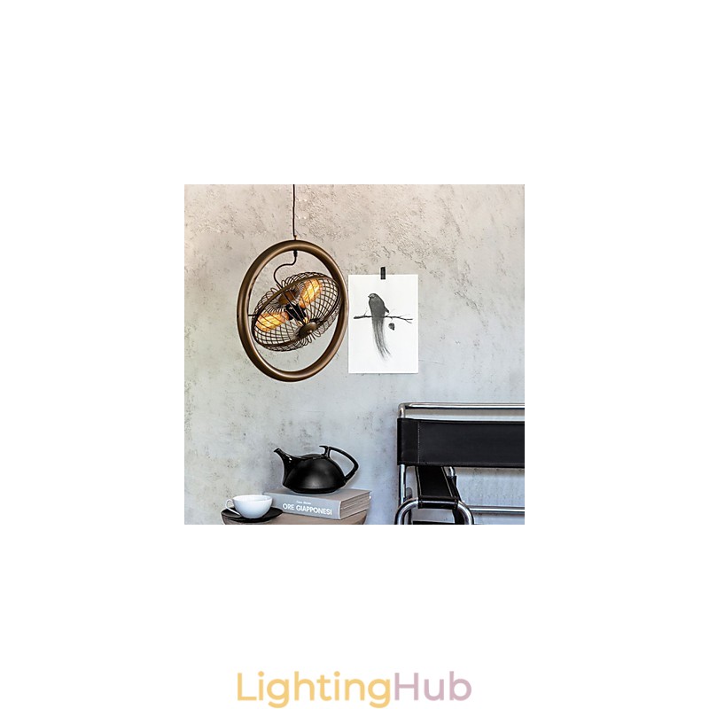 Retro Classic Metal Ceiling Fan Lights Simple Pendant Lamps Cafe Pendant Lamp