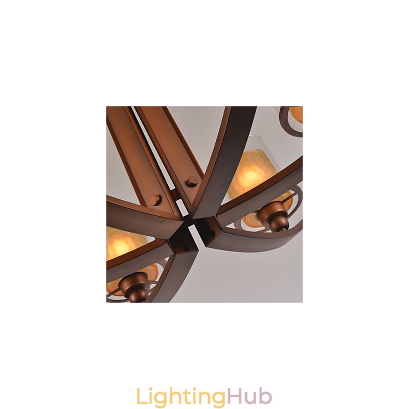 Traditional Classic Retro Mini Style Painting Metal Chandelier