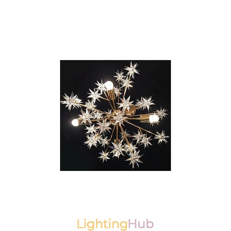 Creative Spark Wrought Iron Ball Stars Droplight Atmosphere
