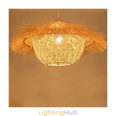 Modern Rural Cany Art Woven Rattan Single Head Droplight Lamp Modern Rural Cany Art Woven Rattan Single Head Droplight Lamp
