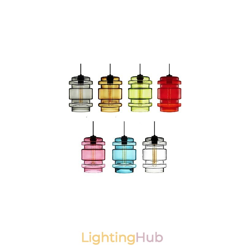 Candy Color Single Head Art Glass Chandelier Glass Shade (White Grey Yellow Green Red Pink Blue)