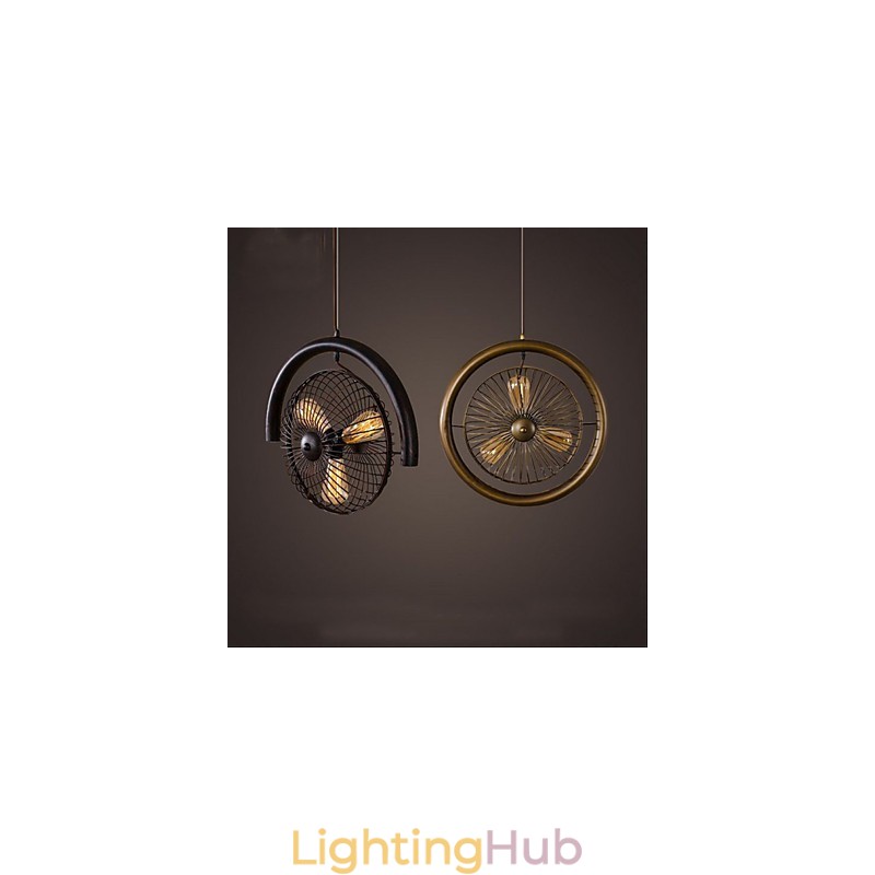 Retro Industrial Wind lamp fan pendant lamp American style