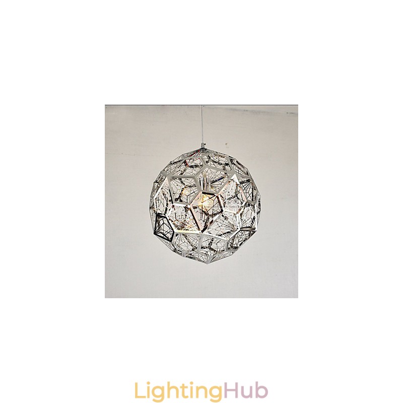 Silver Silver Brick Mesh Chandelier