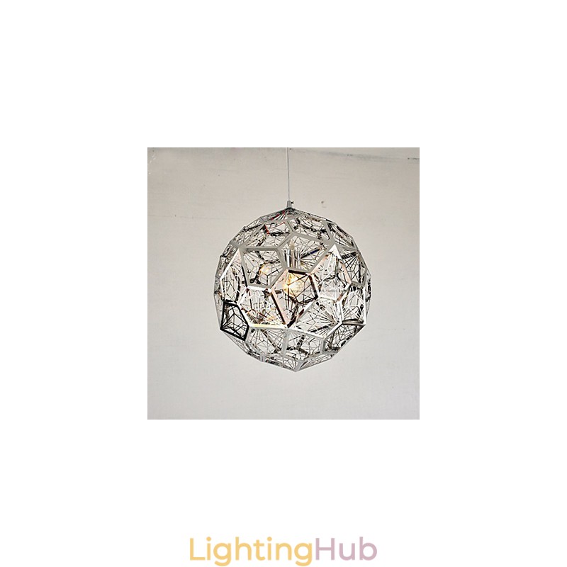 Silver Silver Brick Mesh Chandelier