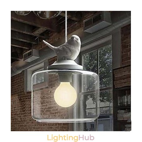 Single Head Glass Birds Droplight