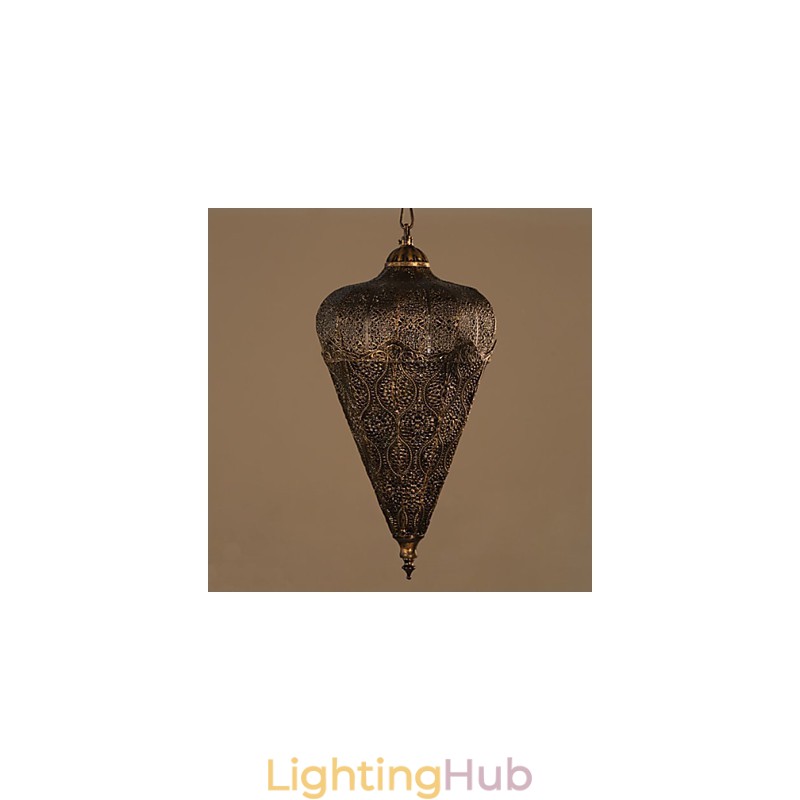 Southeast Asian American Retro Hand Hollow Iron Chandelier