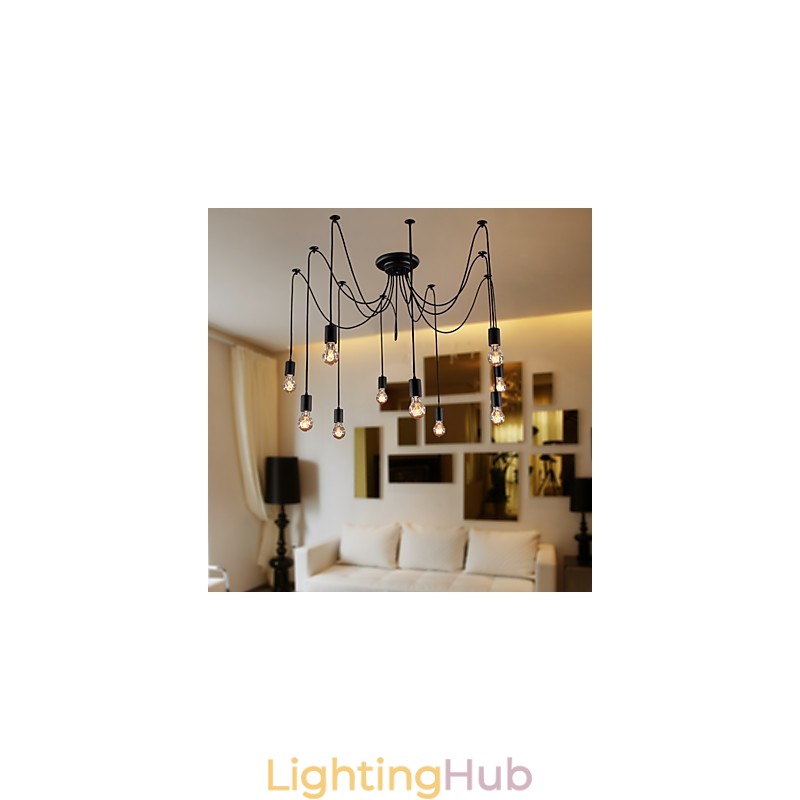 Chandelier Vintage Design Bulbs Included Living 10 Lights Pendant Light