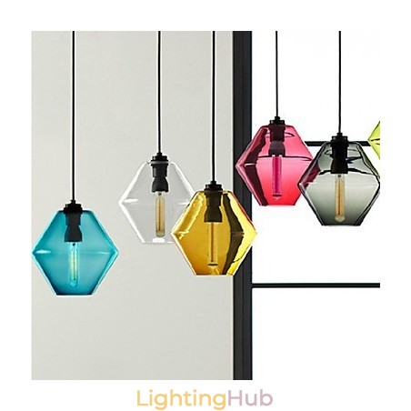 Candy Color Single Head Art Glass Chandelier Pendant Light with Glass Shade (Grey Yellow Green Red Pink Blue White) Candy Color Single Head Art Glass Chandelier Pendant Light with Glass Shade (Grey Yellow Green Red Pink Blue White)