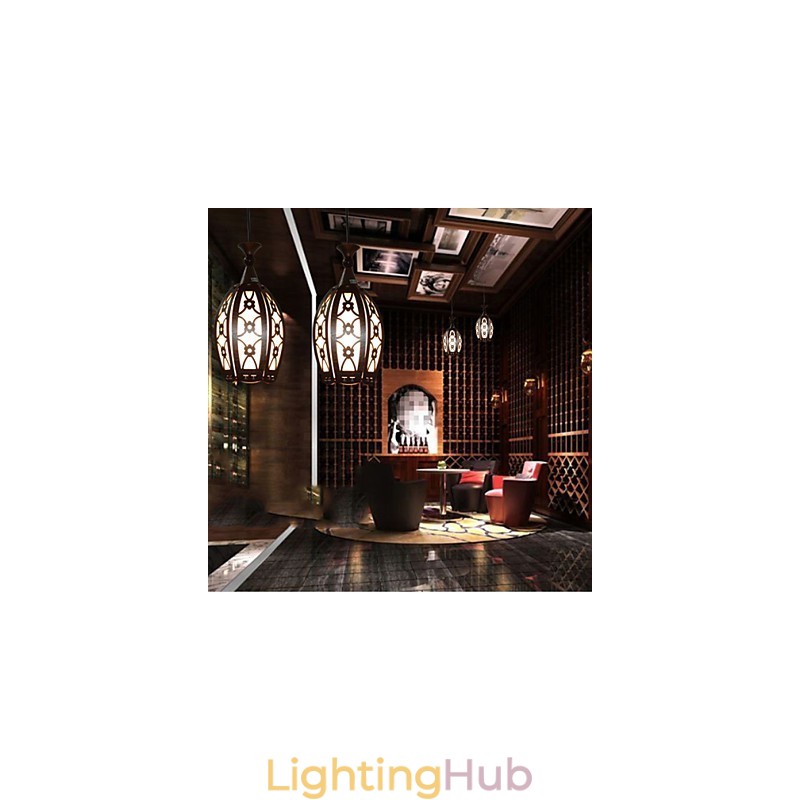 Contemporary And Contracted Creative Wood Dining Pendent Lamp Lamp Light