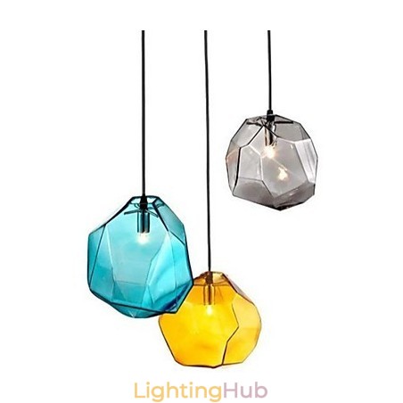 Creative Ice Crystal Glass Diamond Pendant Chromatic Droplight Lamp Light Creative Ice Crystal Glass Diamond Pendant Chromatic Droplight Lamp Light