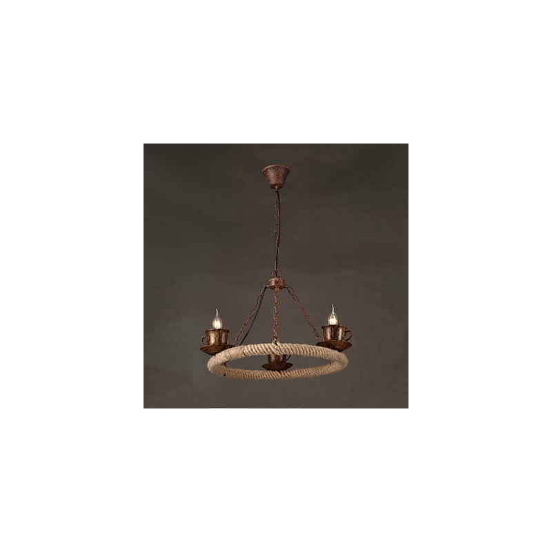 Vintage Country Painting Metal Pendant Light Garage