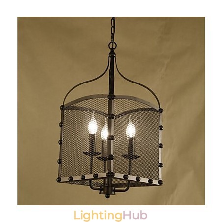 A Net Cover Retro Industrial Wind Cafe Wrought Lron Chandelier A Net Cover Retro Industrial Wind Cafe Wrought Lron Chandelier