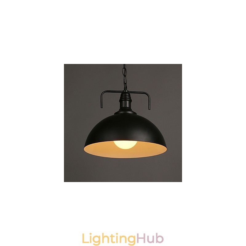Nordic American Country Industrial Semicircle Fashion Wrought Iron Single Head Droplight