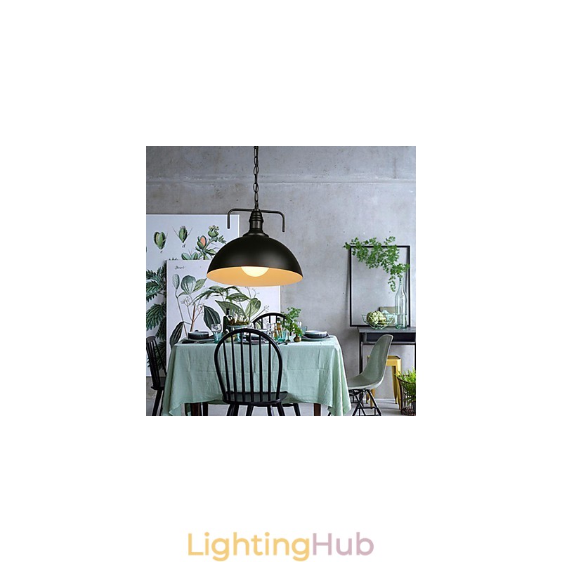 Nordic American Country Industrial Semicircle Fashion Wrought Iron Single Head Droplight