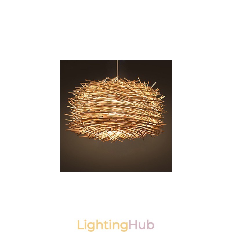 European and American Denss Rattan Weaving Chandelier
