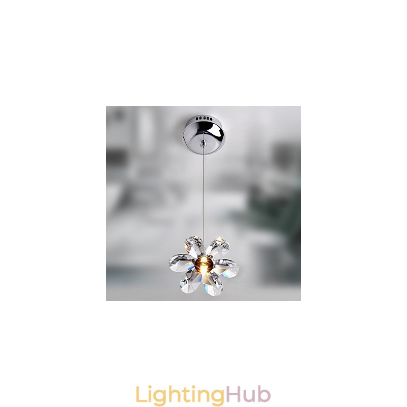 Modern Contemporary Crystal Mini Style Electroplated Pendant Light