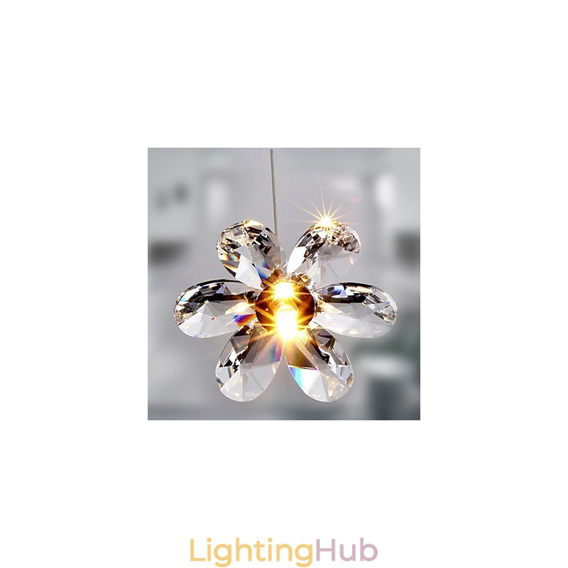 Modern Contemporary Crystal Mini Style Electroplated Pendant Light
