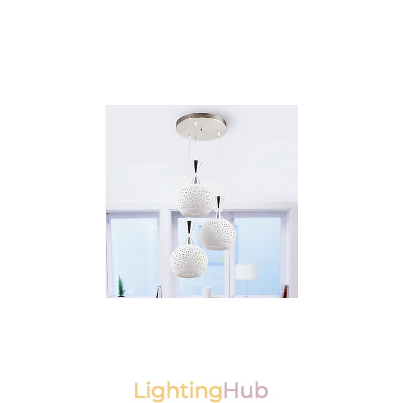 3 Heads Pendant Light Modern Contemporary Metal