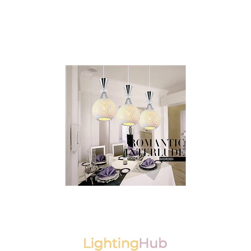 3 Heads Pendant Light Modern Contemporary Metal