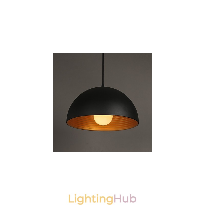 Creative Lamp Round Chimney Droplight Wrought Iron Character Meals Chandelier Black And White