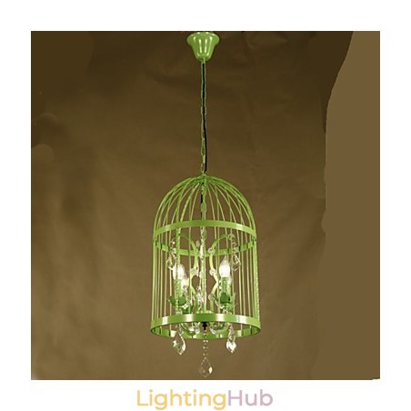 Vintage Iron Cage Staircase Lamp Chandelier Crystal Vintage Iron Cage Staircase Lamp Chandelier Crystal