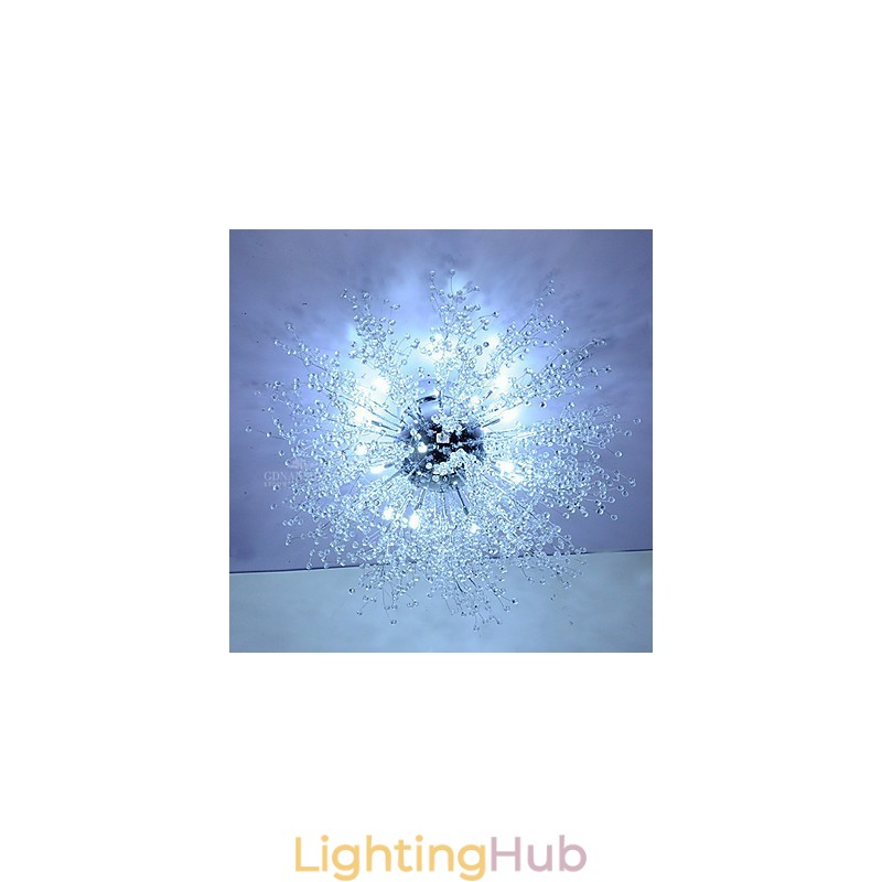 G4 Mitated Crystal Lamp Pendant Light Stainless Steel Dia 90CM