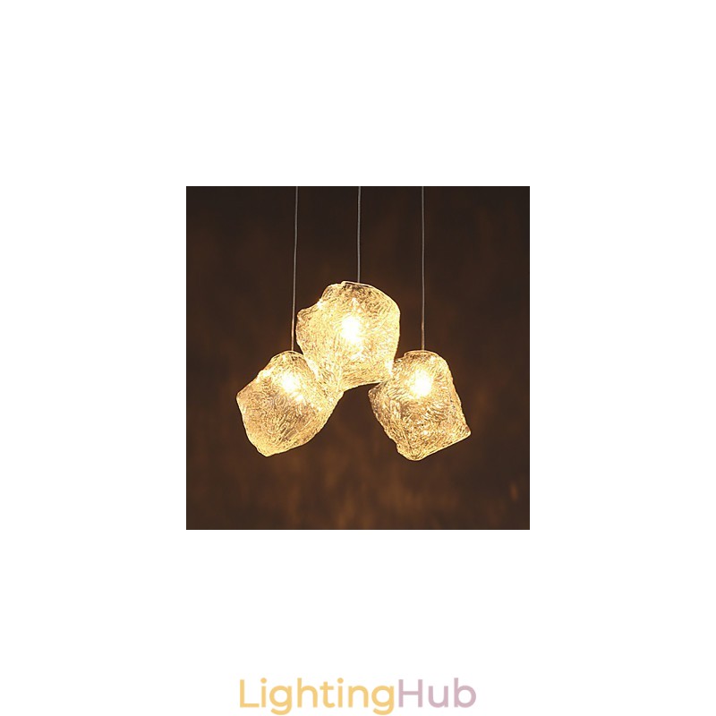 Contemporary And Contracted Art Glass Irregular Meals Chandelier Ice Crystal Chandelier