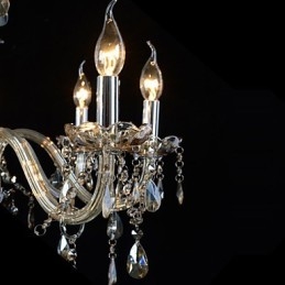 6 Lights Luxury Crystal Chandelier Cognac Color K9 Crystal Chandelier