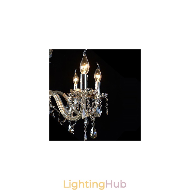 6 Lights Luxury Crystal Chandelier Cognac Color K9 Crystal Chandelier