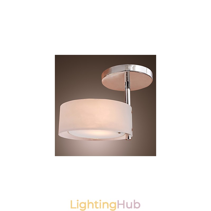 Modern Contemporary Mini Style Chrome Metal Chandelier Flush Mount Garage