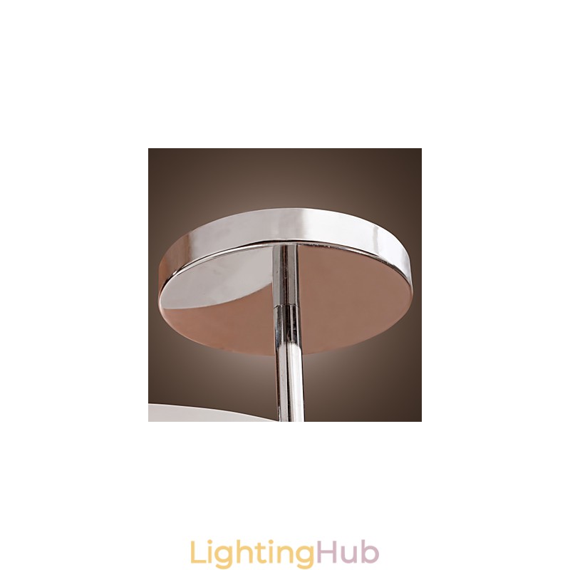 Modern Contemporary Mini Style Chrome Metal Chandelier Flush Mount Garage
