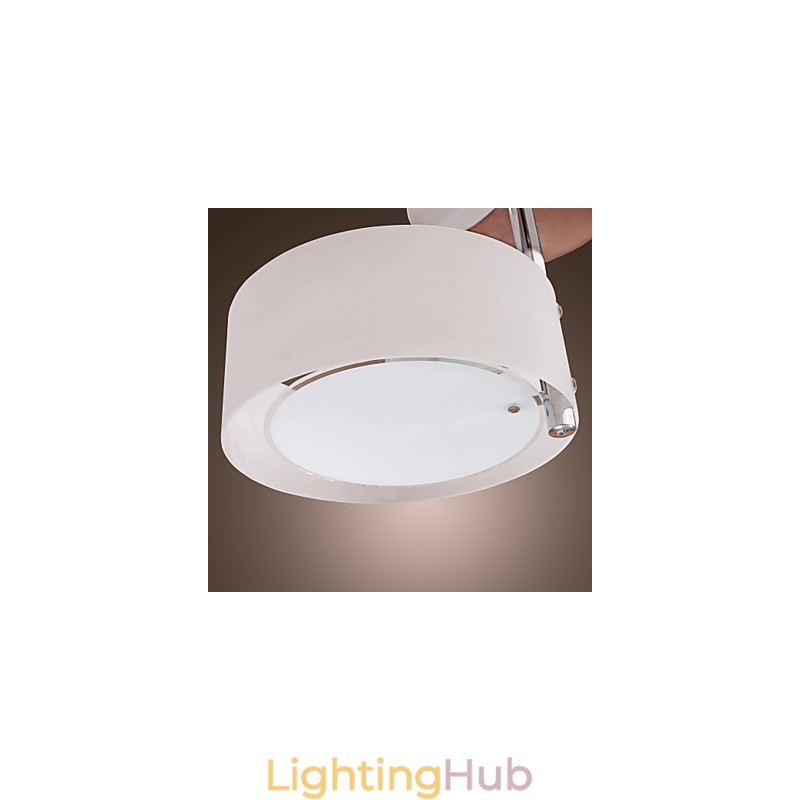 Modern Contemporary Mini Style Chrome Metal Chandelier Flush Mount Garage