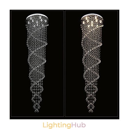 Ceiling Chandelier Light Pendant Light Lamp Lighting Fixtures with K9 Crystal Double Spiral Ceiling Chandelier Light Pendant Light Lamp Lighting Fixtures with K9 Crystal Double Spiral