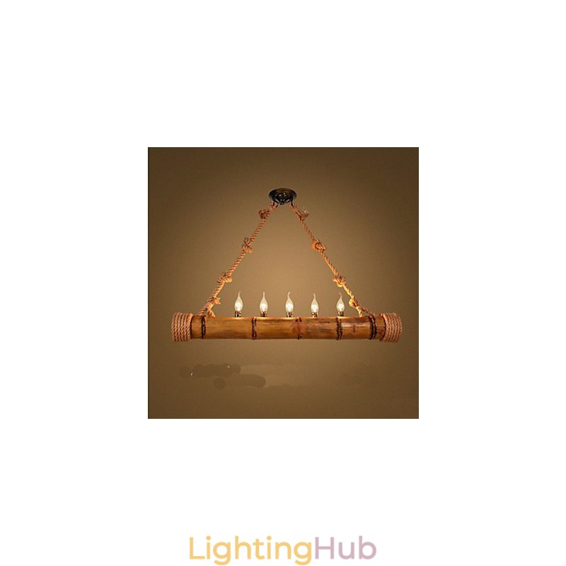 Cafe Pastoral Nostalgia Decorative Bamboo Chandelier