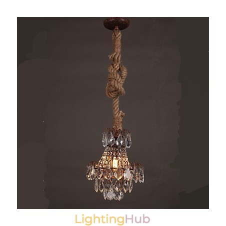 Retro lounge Hemp Industrial Wind Imitation Crystal Chandelier