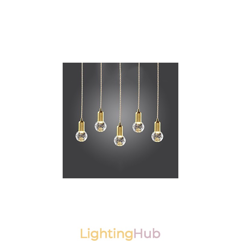 Modern Contemporary Vintage Mini Style Gold Metal Pendant Light