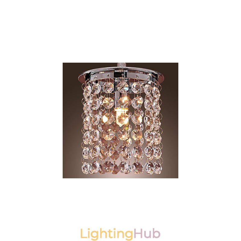 Modern Contemporary Crystal Mini Style Electroplated Pendant Light