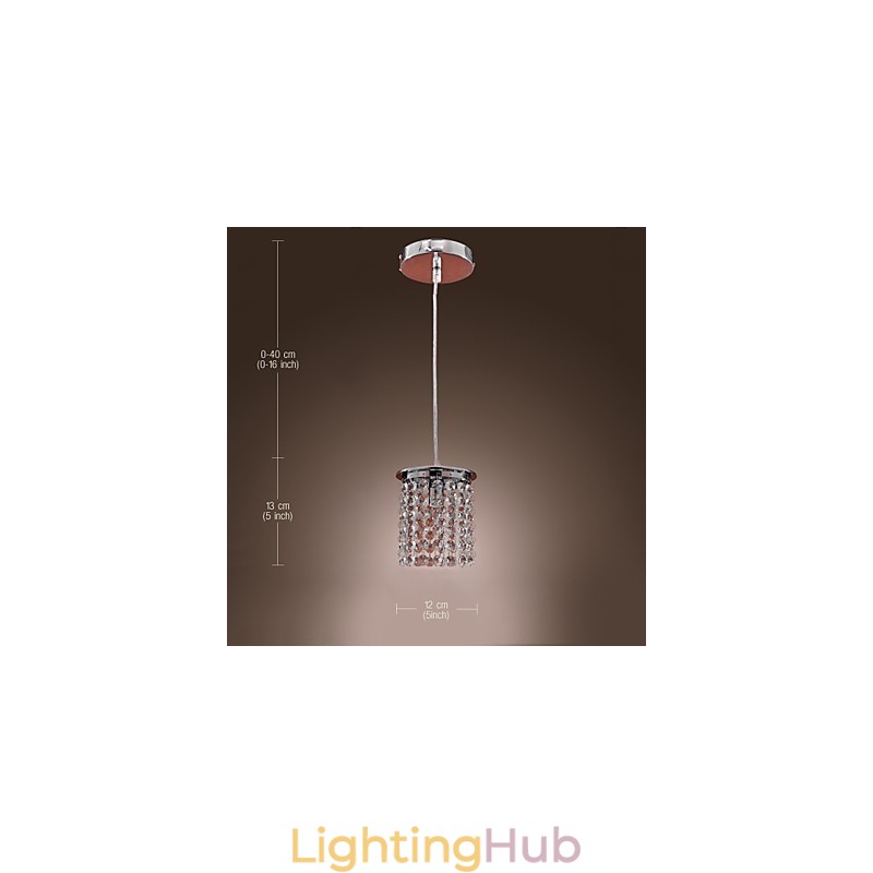 Modern Contemporary Crystal Mini Style Electroplated Pendant Light
