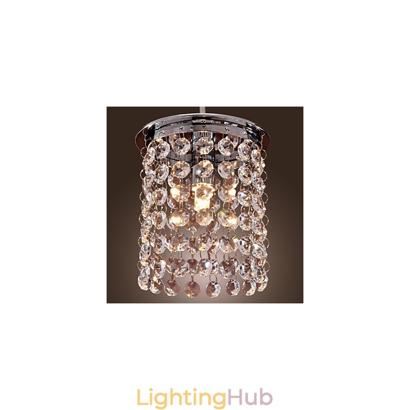 Modern Contemporary Crystal Mini Style Electroplated Pendant Light