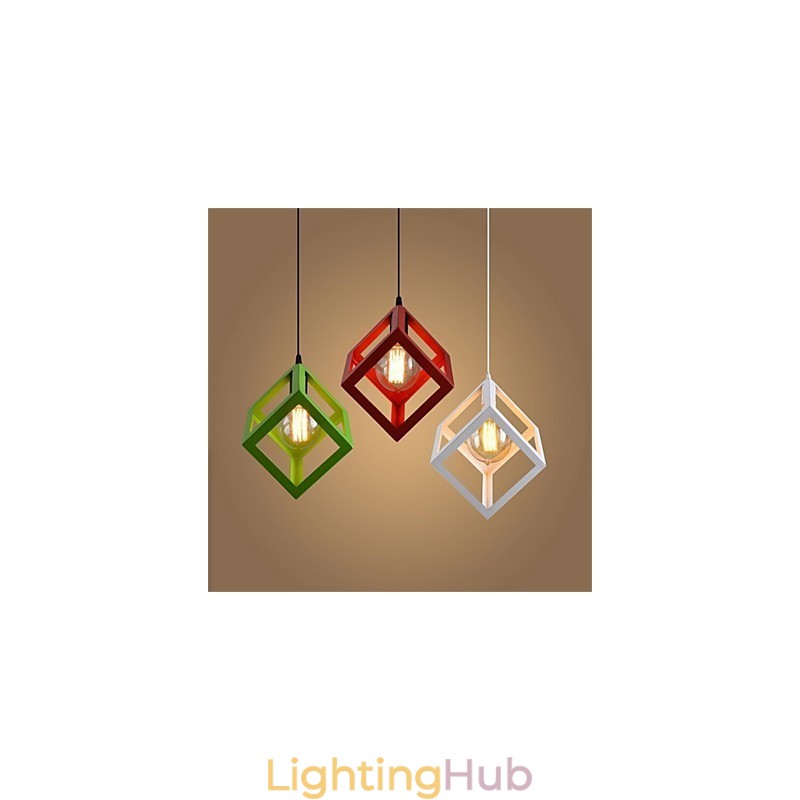 American Retro Birdcage Shape Iron Art Chandelier