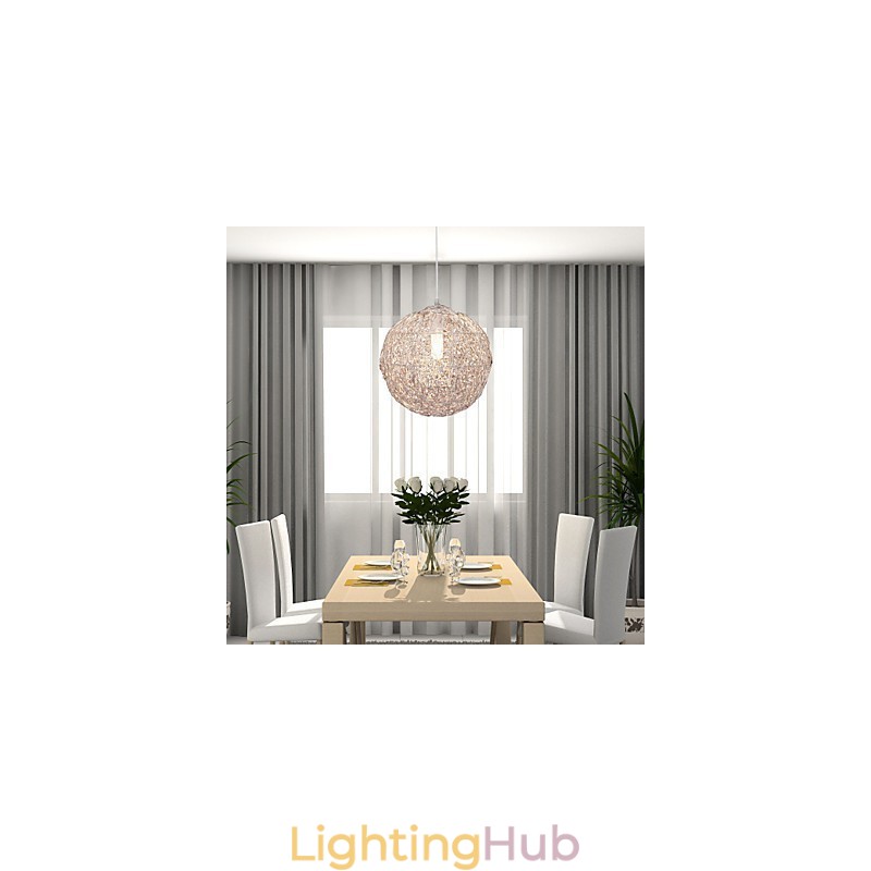 Modern Contemporary Globe Mini Style Chrome Pendant Light